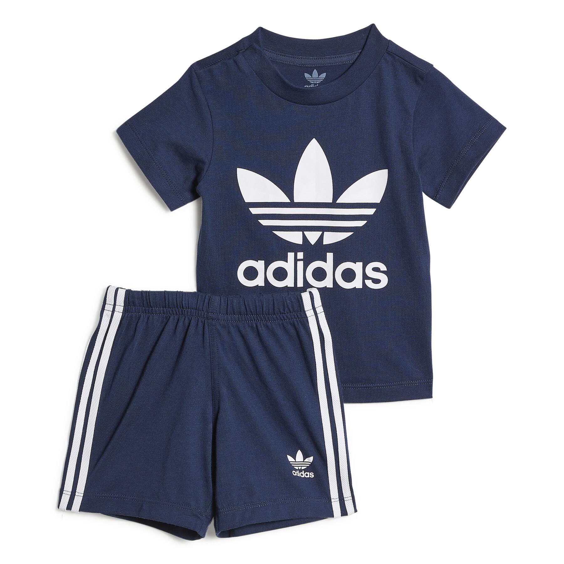 Conjunto de pantalón y camiseta para bebé adidas Originals Trefoil