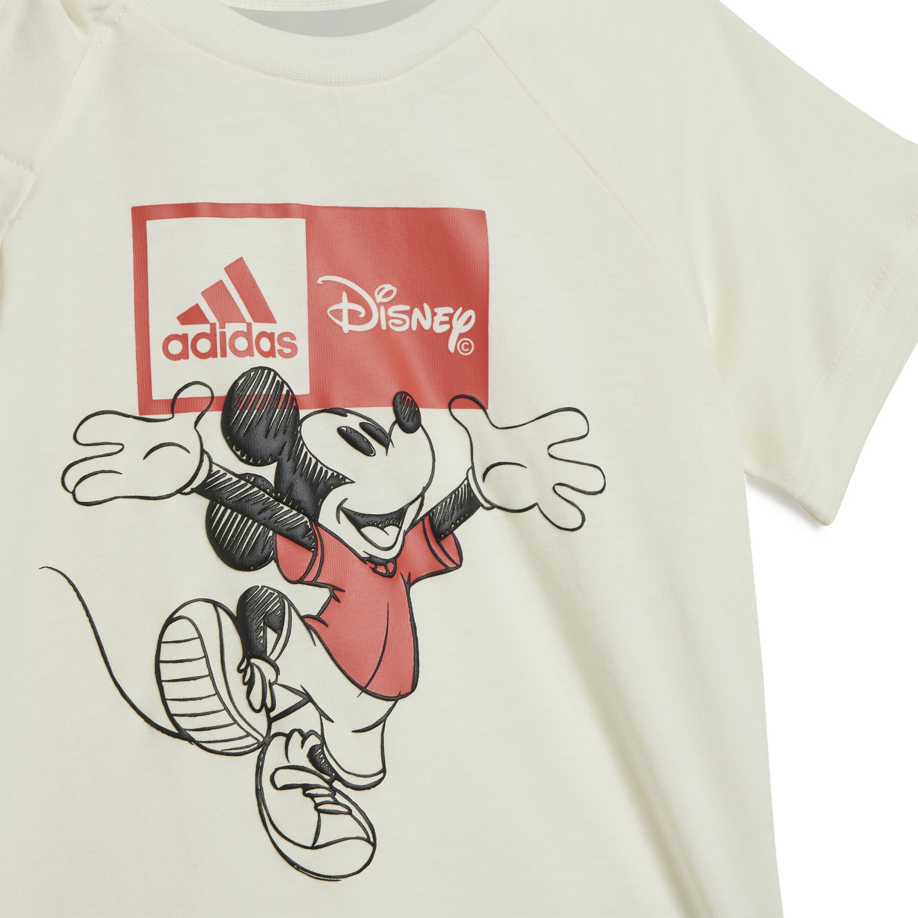 Conjunto de camiseta, culotte y babero para bebé adidas Disney Mickey Mouse