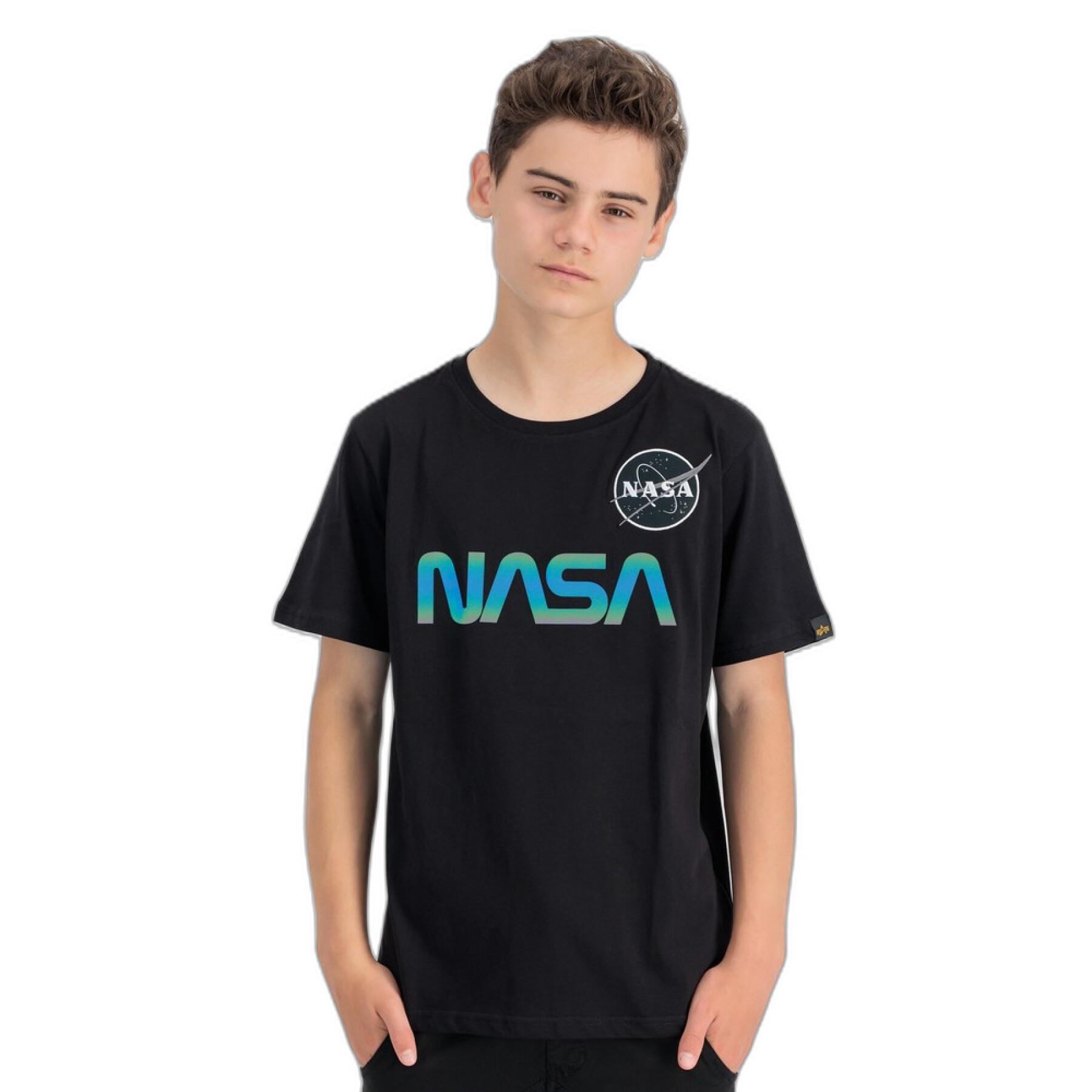 Camiseta para niños Alpha Industries NASA Rainbow Reflective