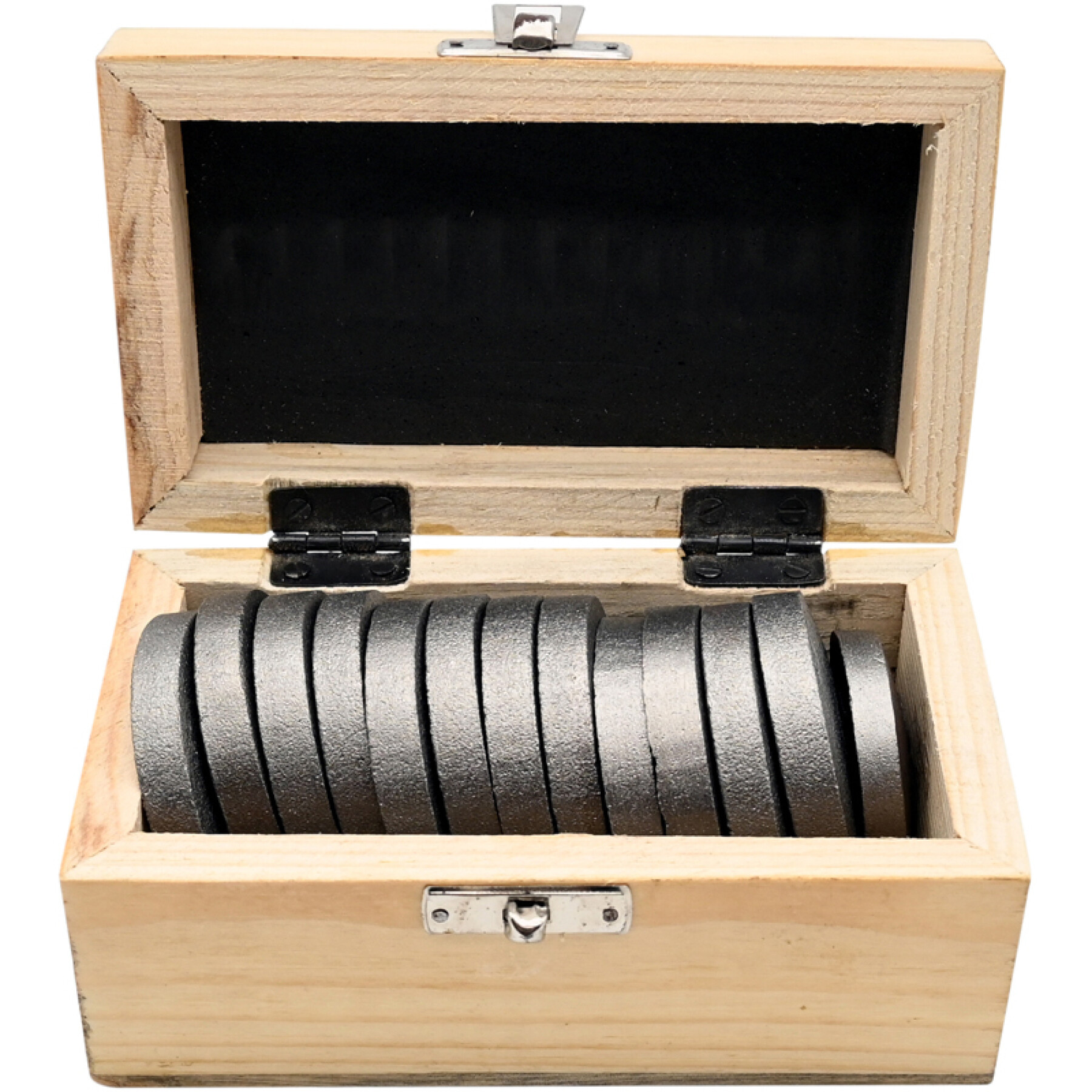 Caja de almacenamiento de juegos de habilidad con 12 barajas + 1 máster de hierro fundido AtouSport