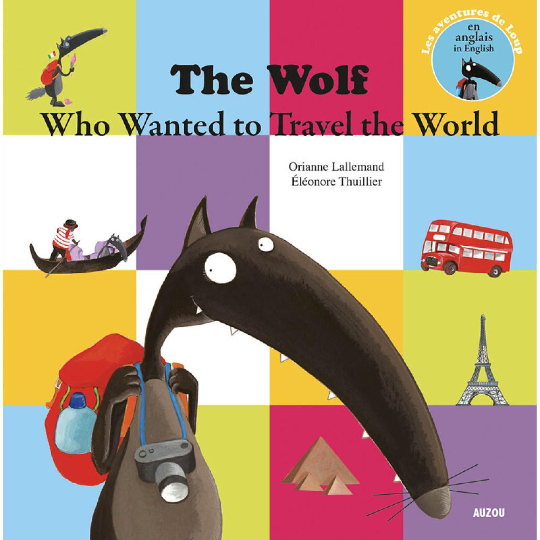 Libro para el lobo que quería dar la vuelta al mundo en inglés Auzou