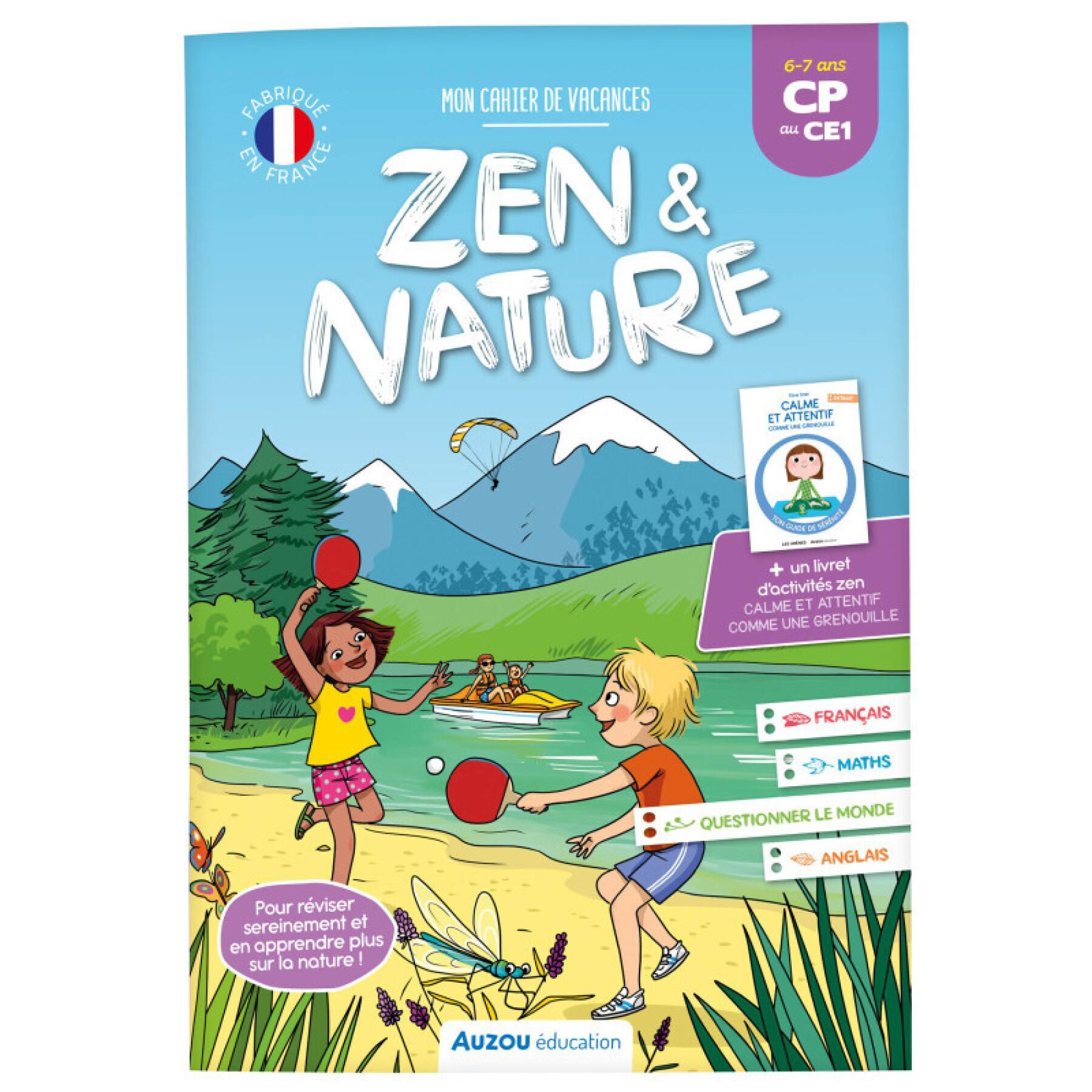 Juegos educativos en mi libro de vacaciones zen y naturaleza de cp a ce1 Auzou
