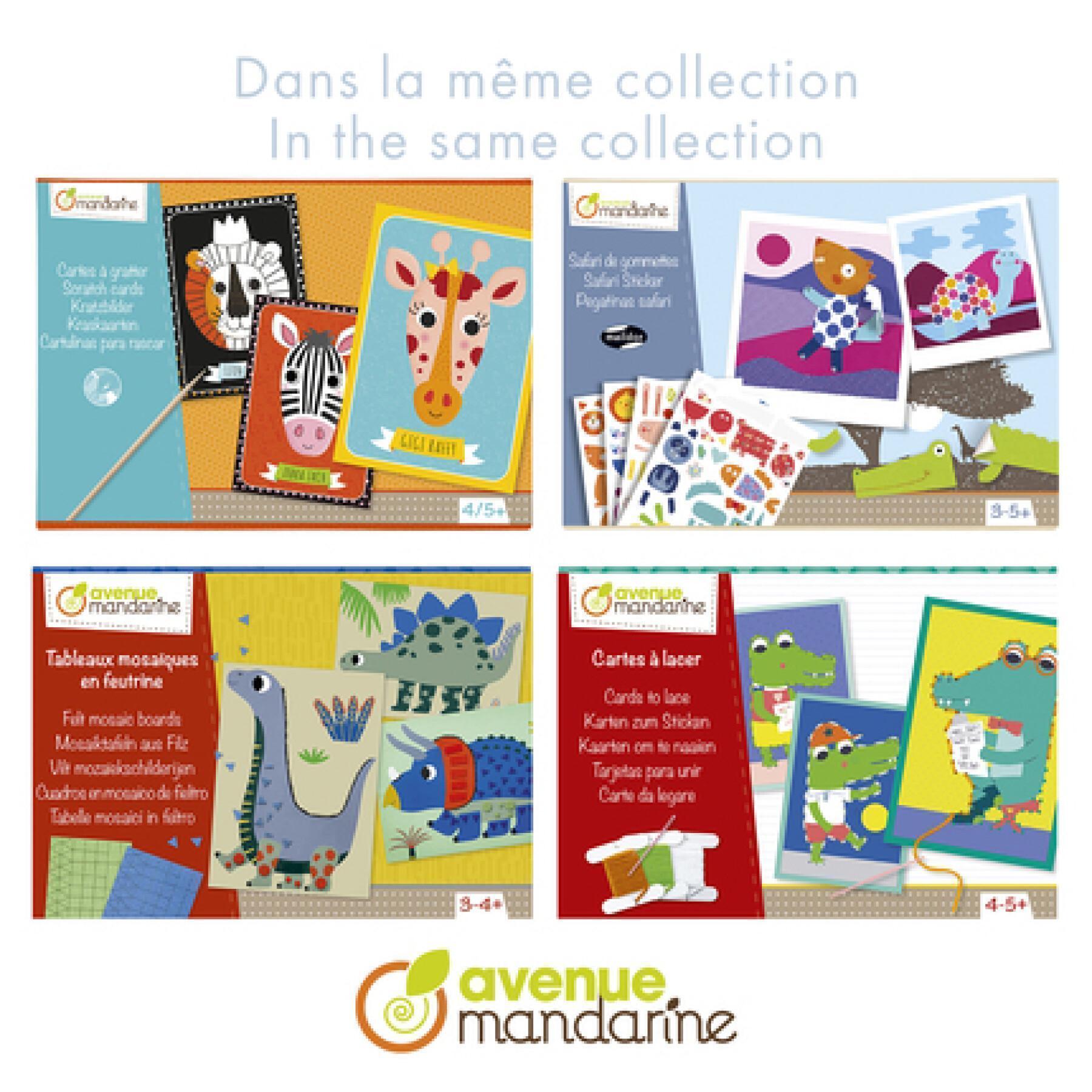 Caja creativa con pegatinas para mascotas Avenue Mandarine