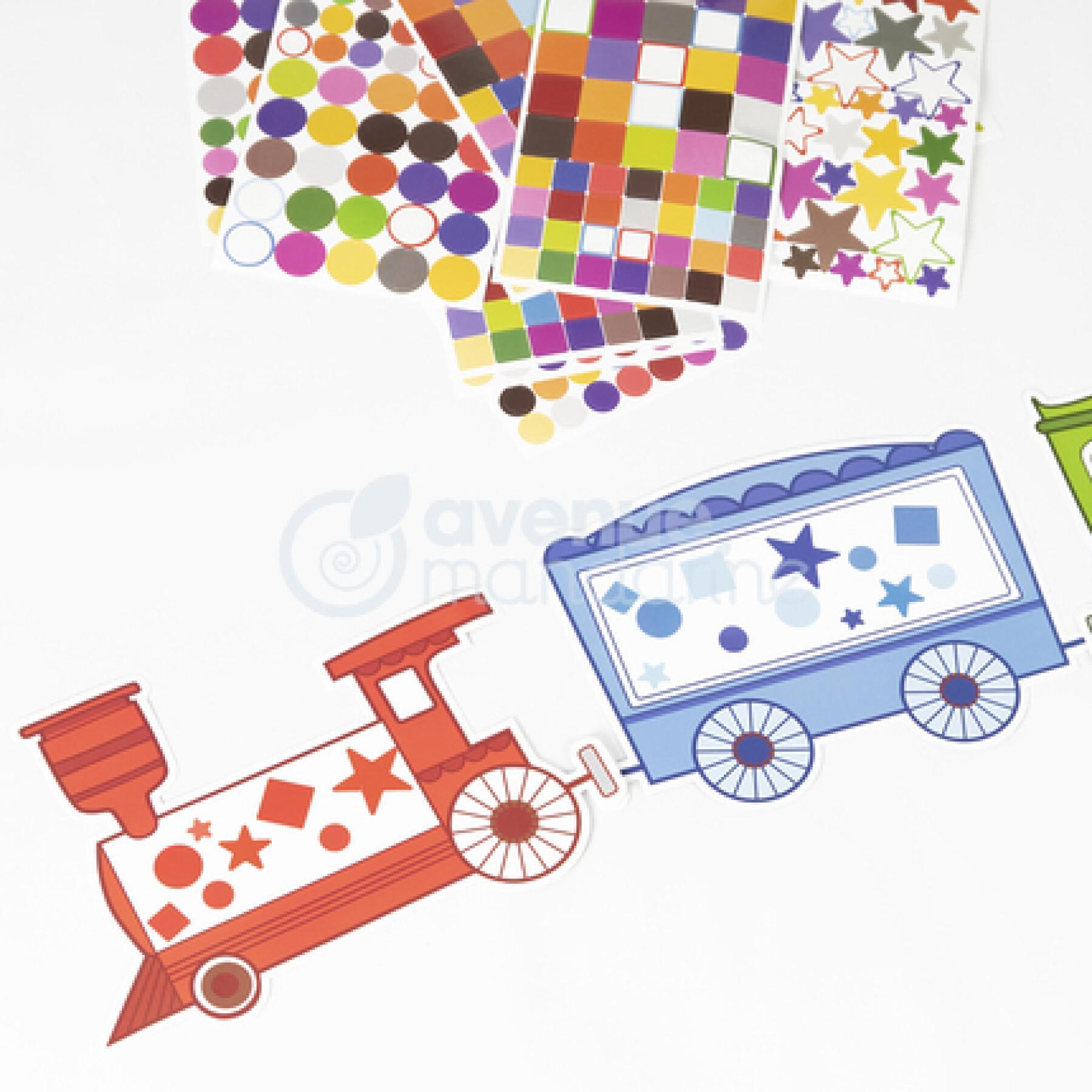 Caja creativa - pegatinas educativ' de clasificación por colores Avenue Mandarine