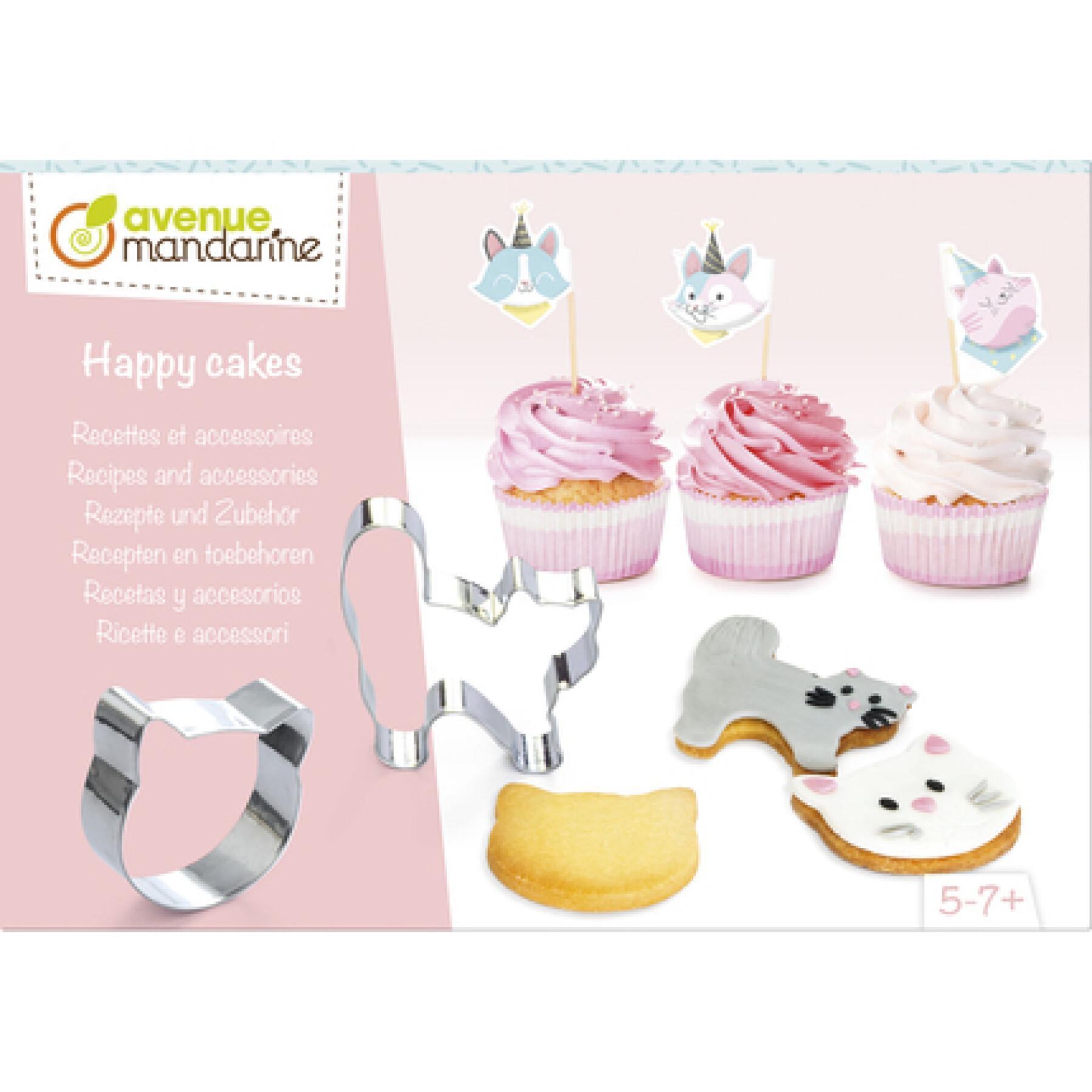 Recetario creativo y accesorio para gatos Happy Cakes Avenue Mandarine