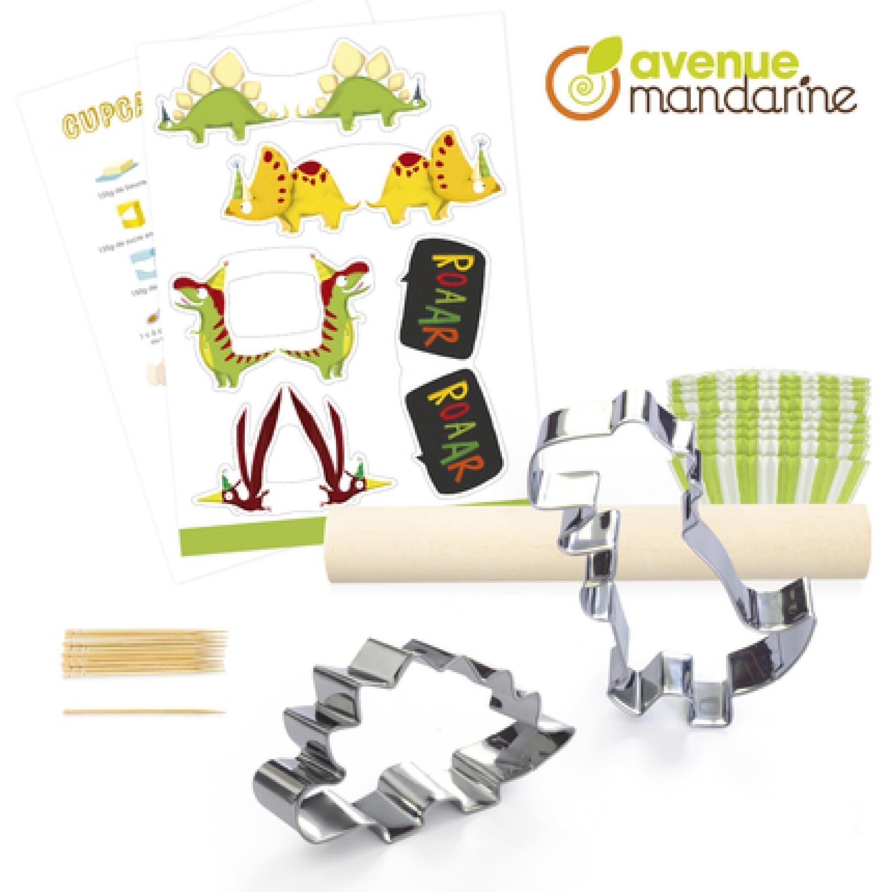 Recetario creativo y accesorio happy cakes dinosaurios Avenue Mandarine