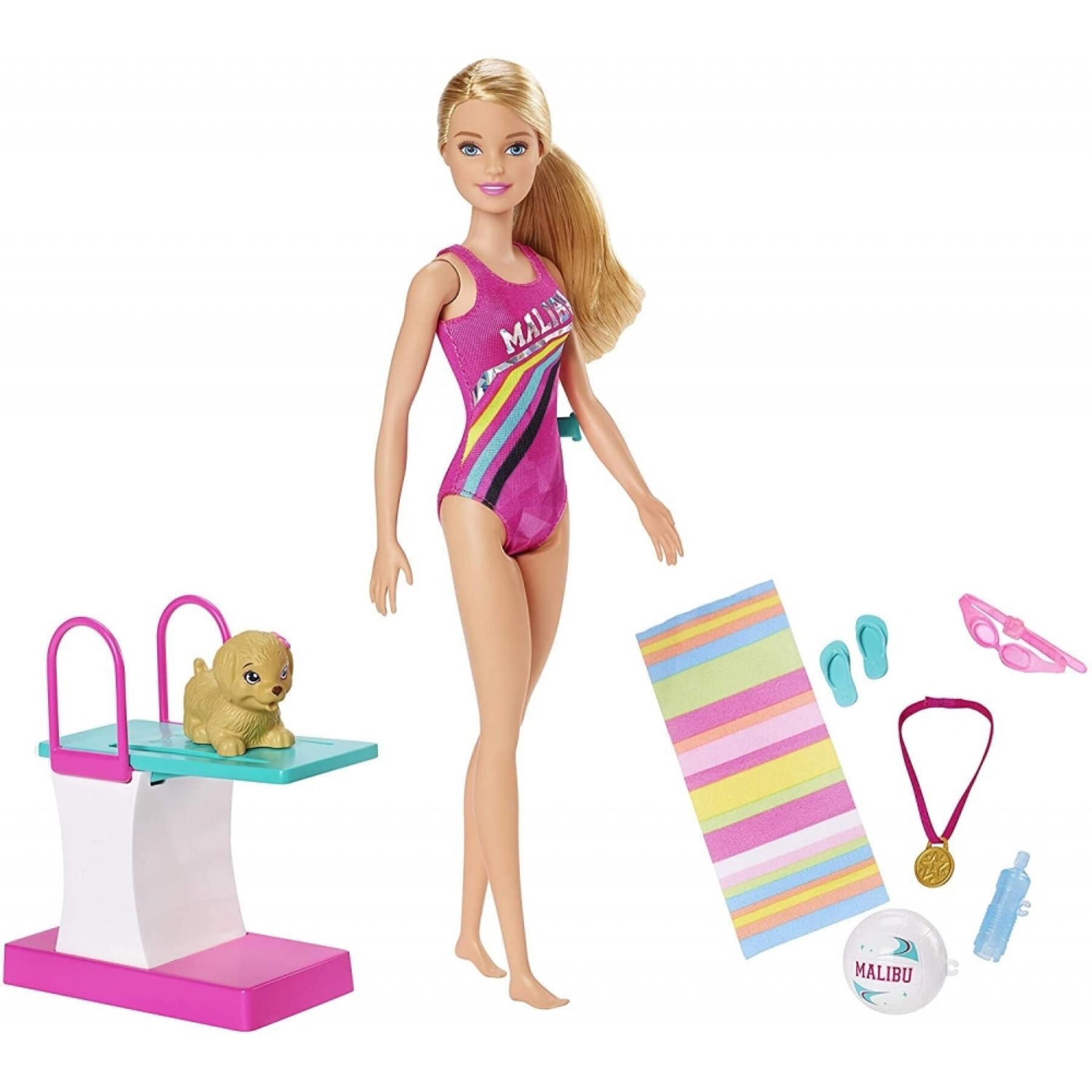 Muñeca nadadora y buceadora + accesorios Barbie