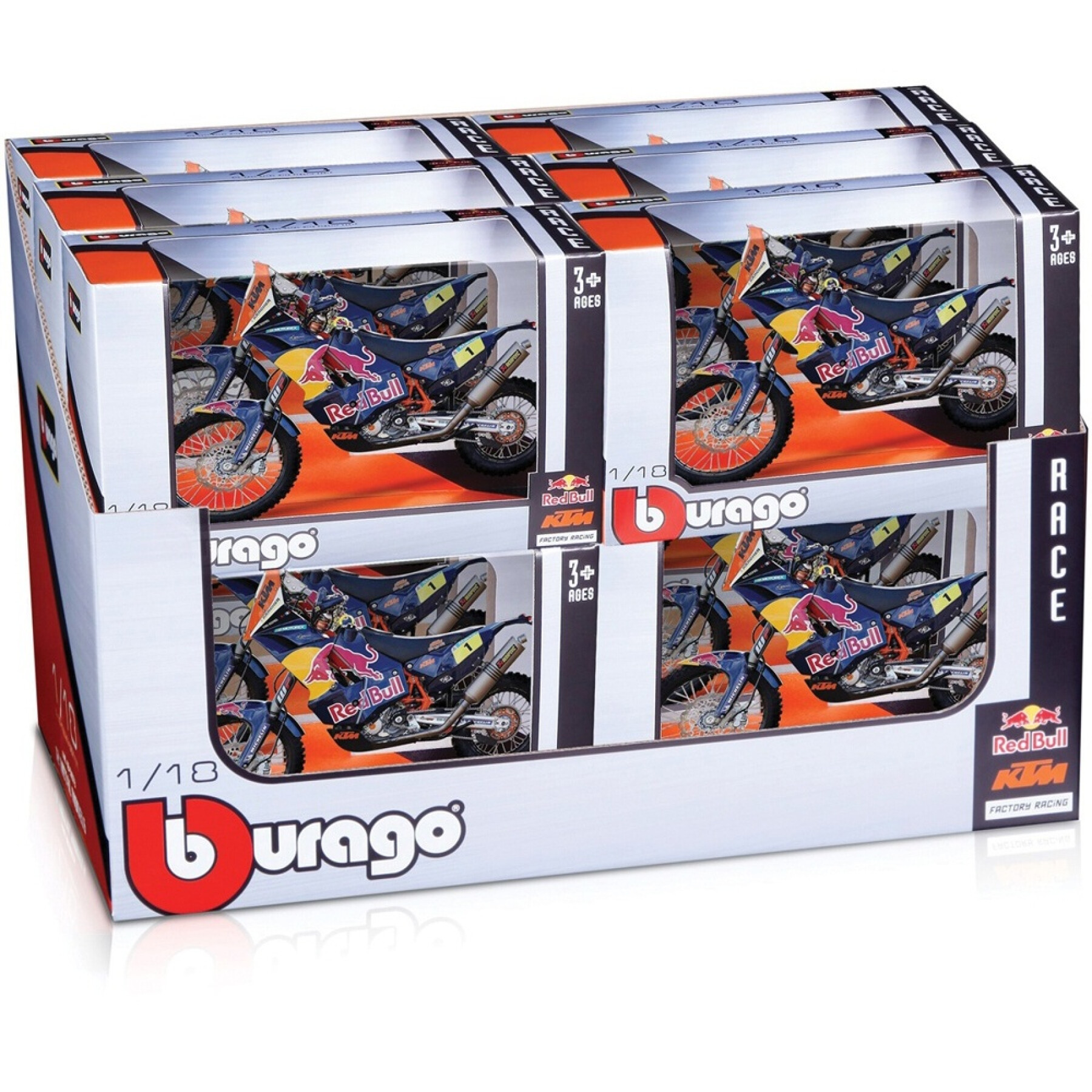 Juegos de motos y coches Burago Red Bull Ktm 1/18