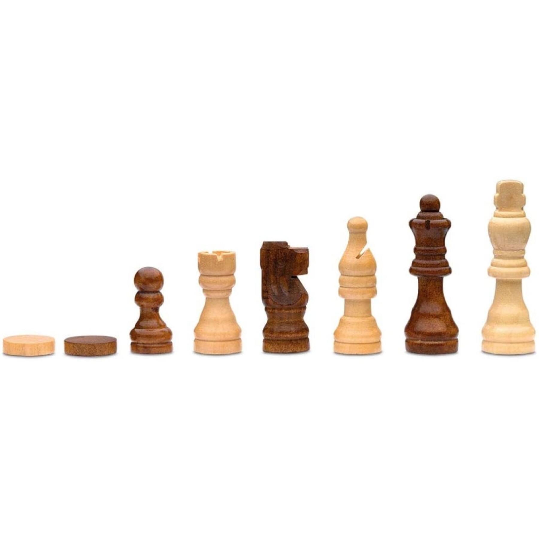 Juegos de ajedrez y backgammon de madera Cayro