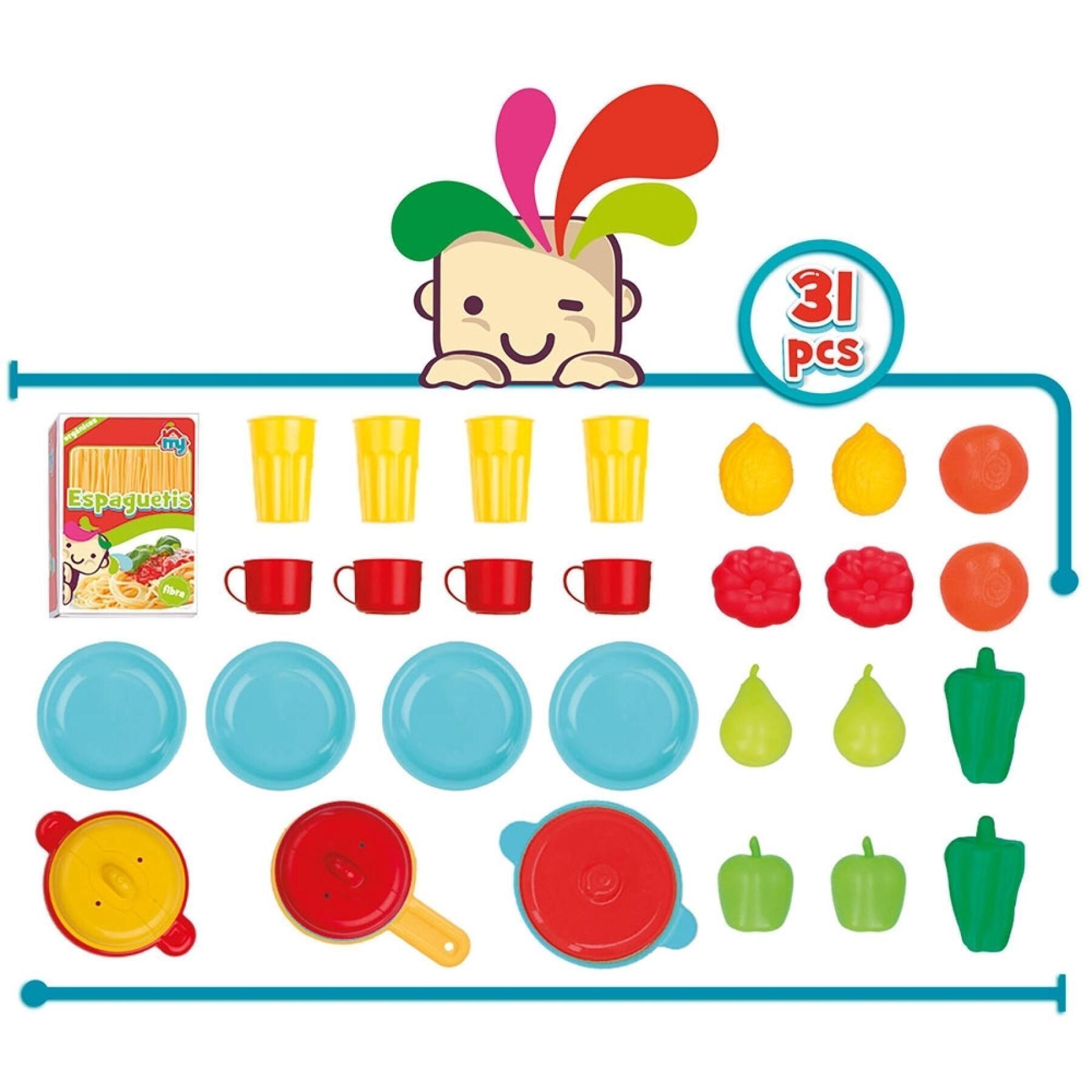 Caja de cocina y alimentos 31 piezas CB Toys