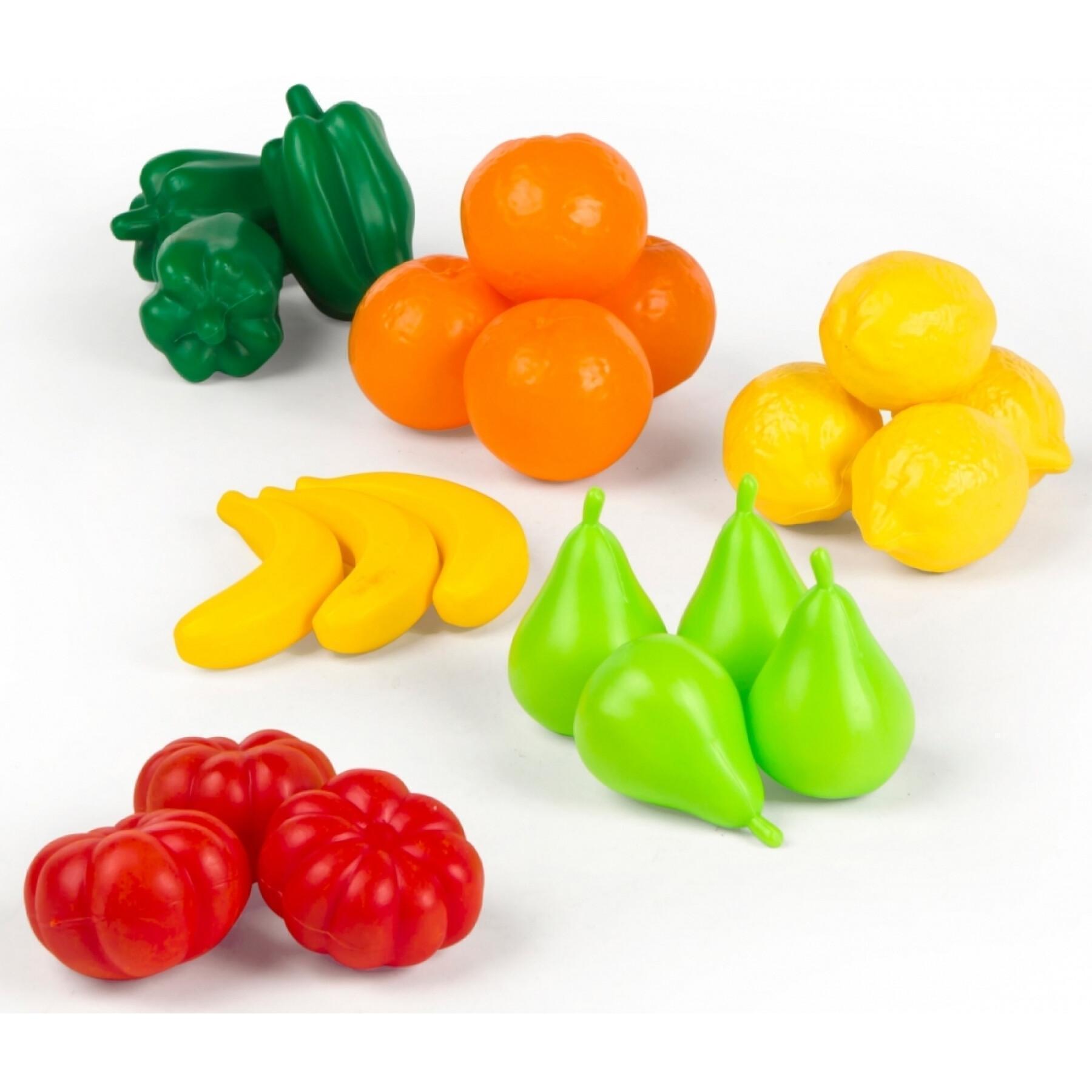 Juego de 21 piezas de fruta y verdura CB Toys 17x45