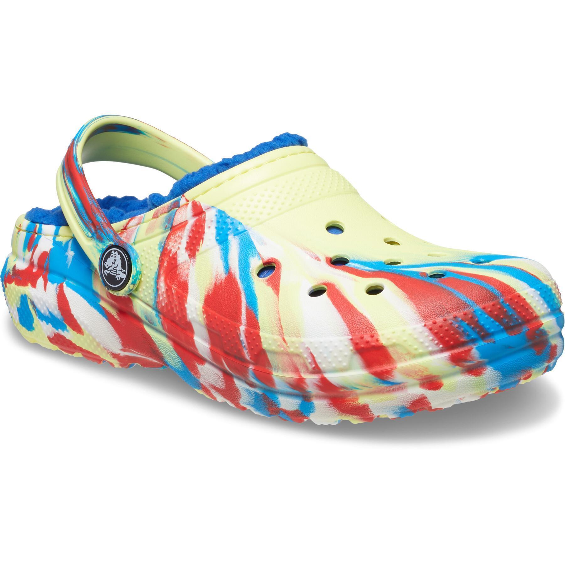 Zuecos para niños Crocs Classic Lined Marbled