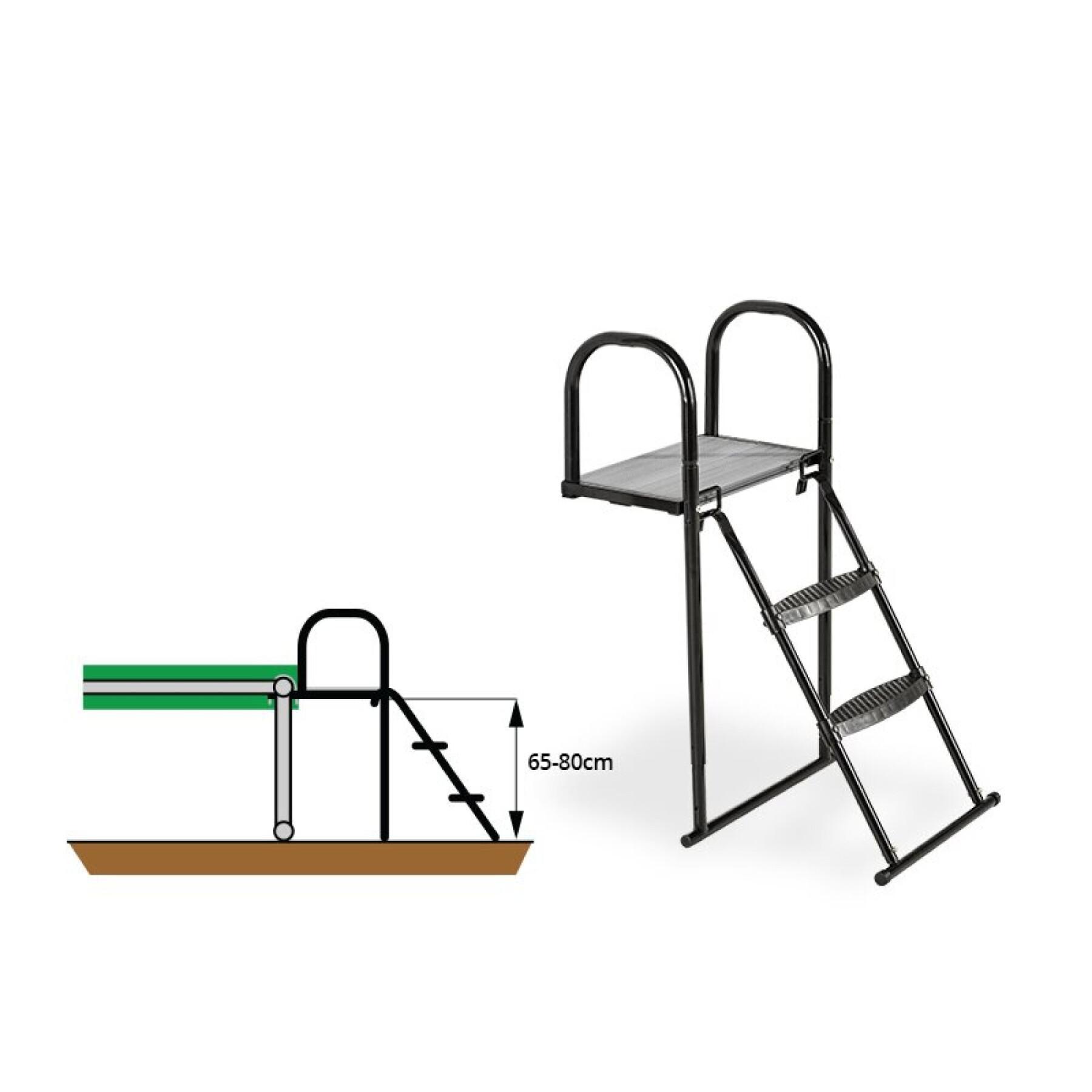 Plataforma con escalera para la altura del marco de la cama elástica Exit Toys 65 - 80 cm