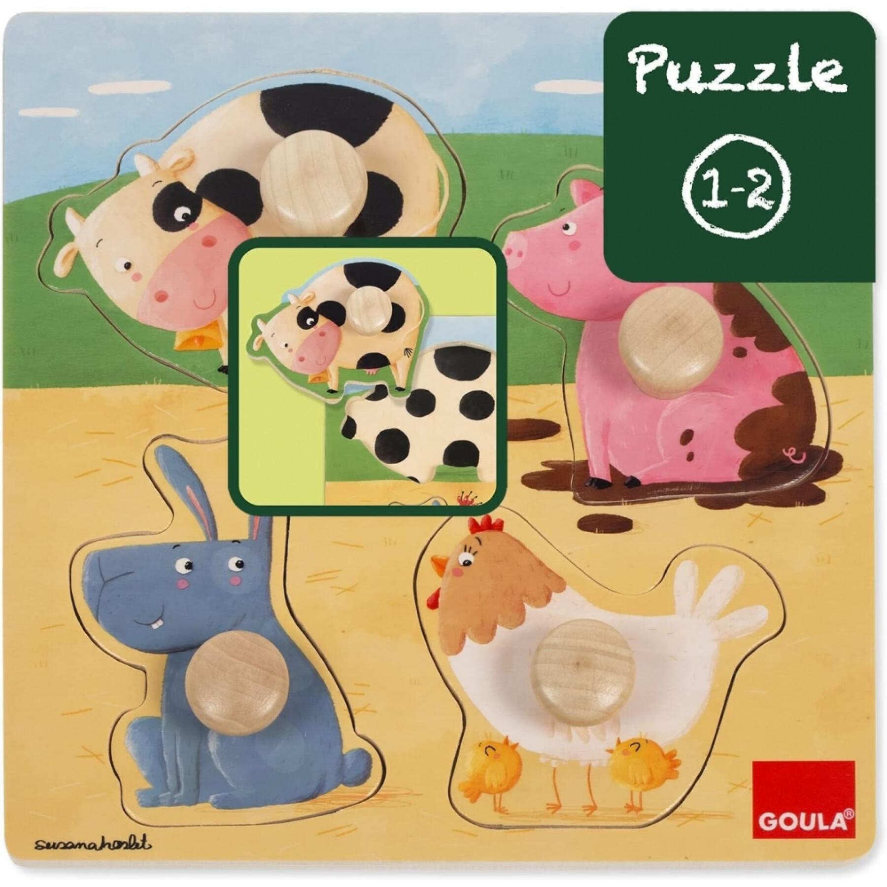 Puzzle de madera Goula Animales