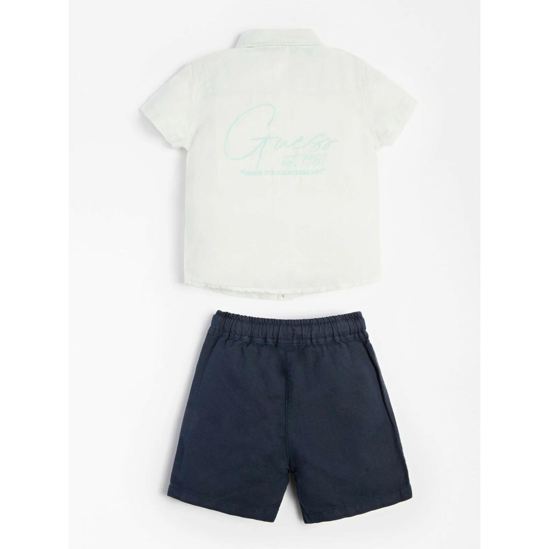 Conjunto de camisa y pantalón de lino para bebé niño Guess