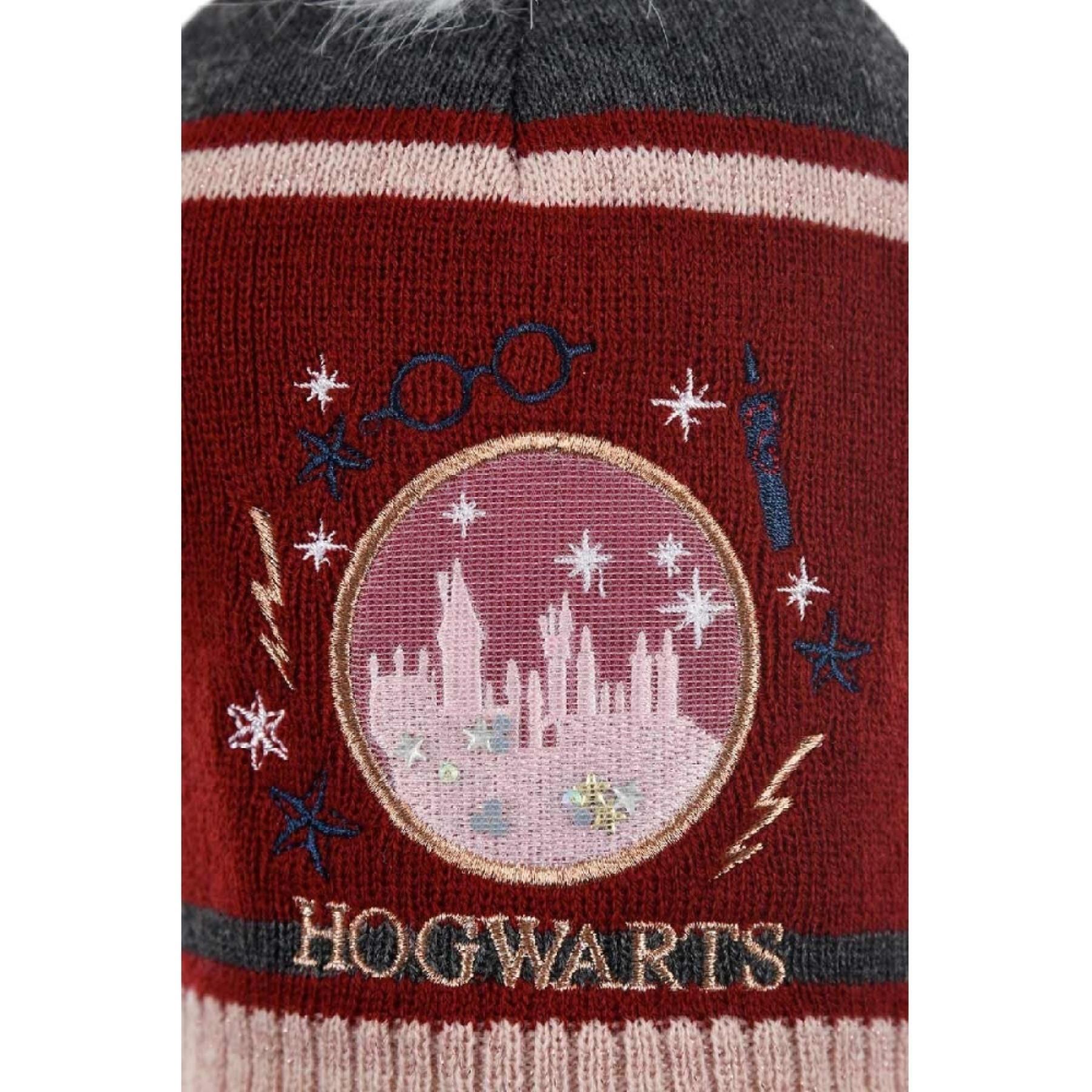 Conjunto de gorro, bufanda y guantes de lana para niños Harry Potter