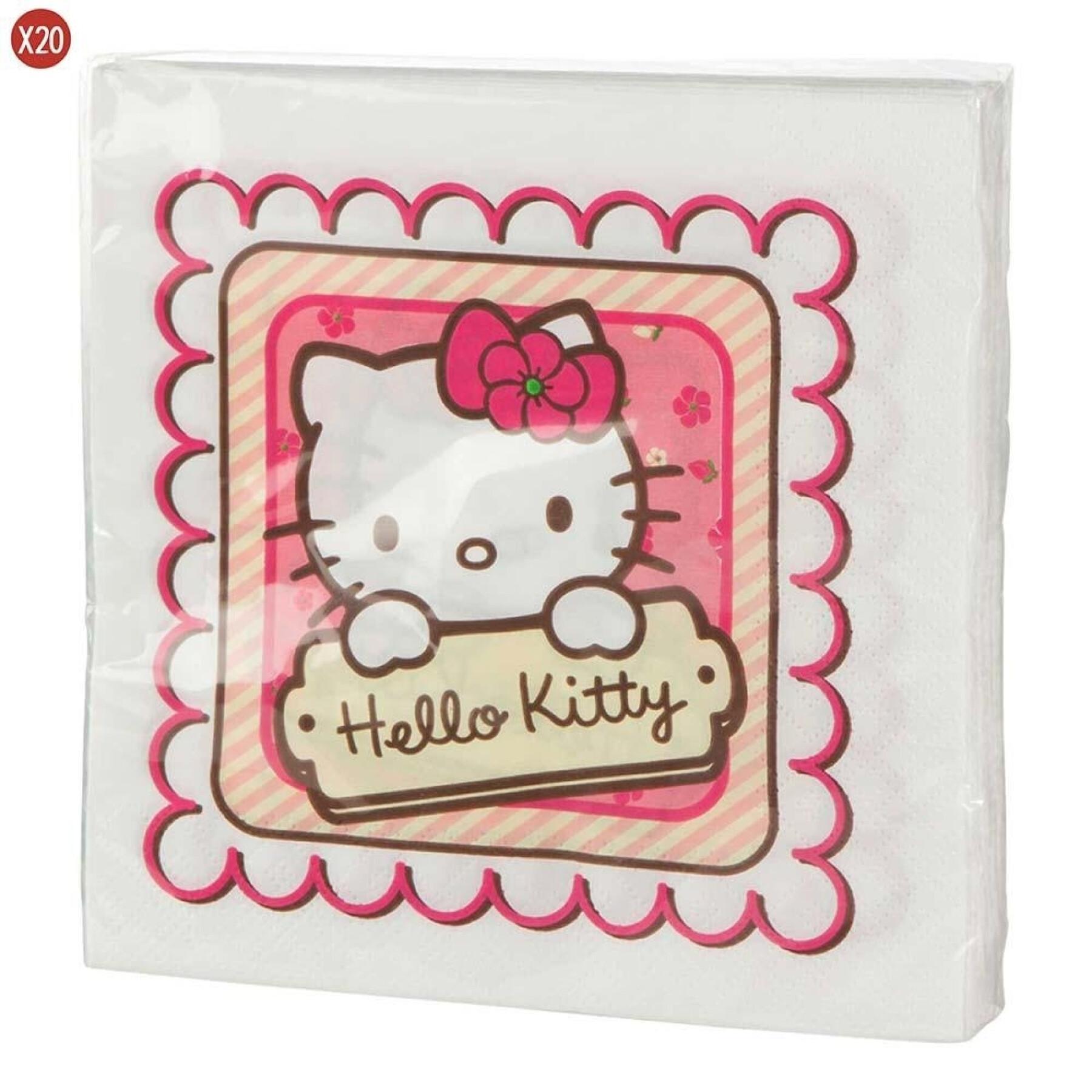 Juego de 20 servilletas de 2 capas Hello Kitty