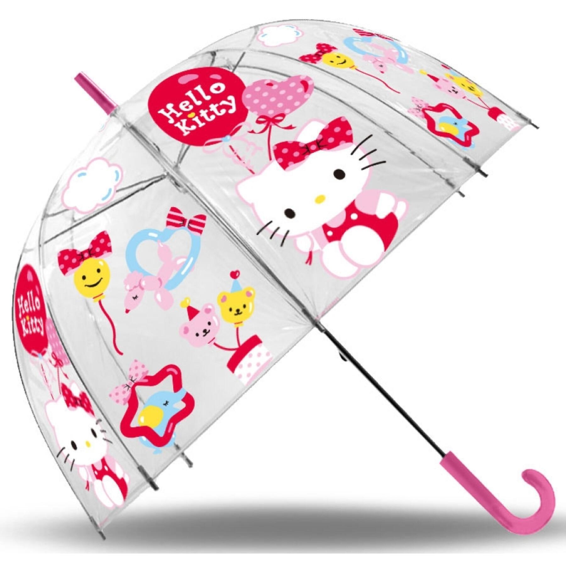 Paraguas de campana transparente Hello Kitty