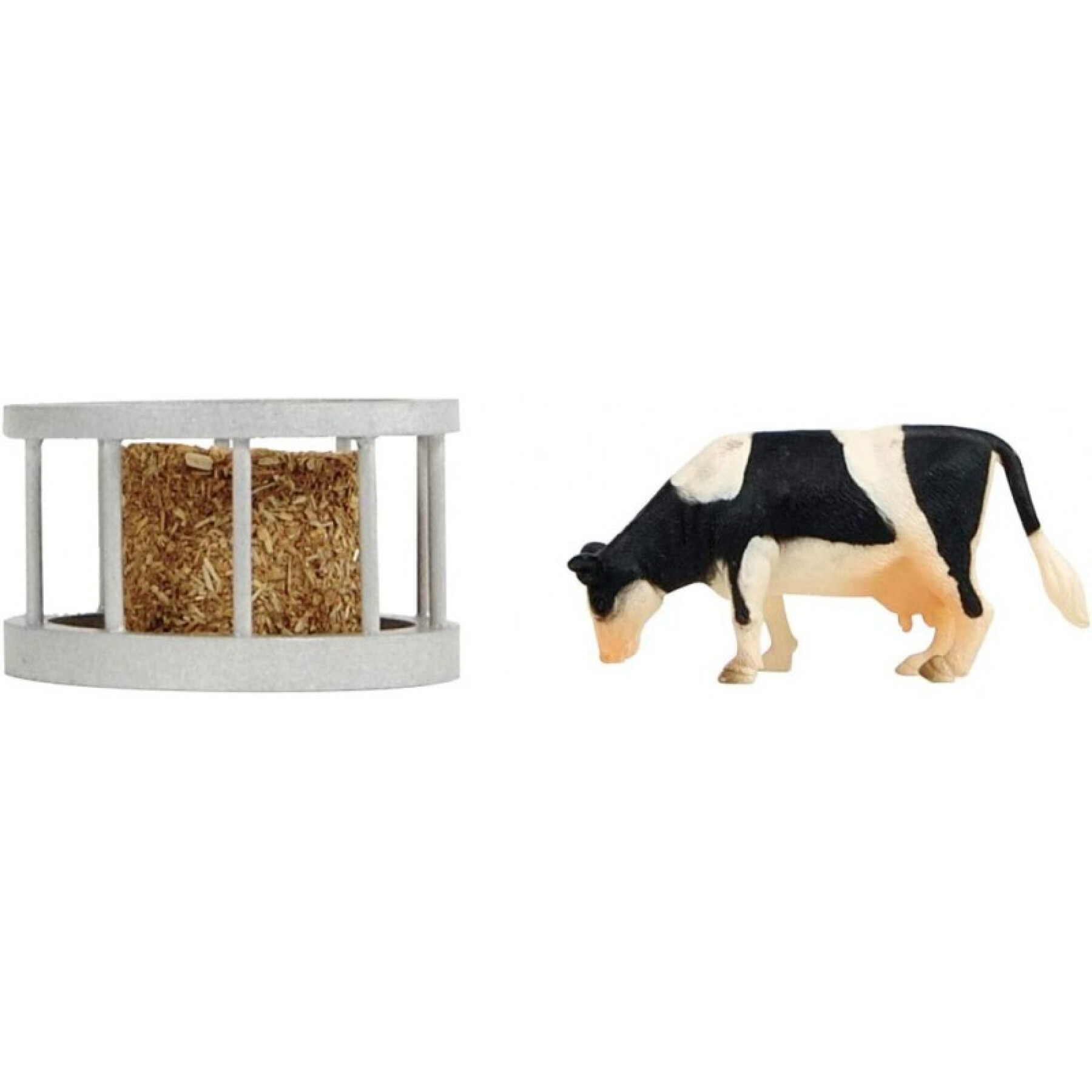 Figurita bovino set de alimentación, paca de paja, vaca Kidsglobe