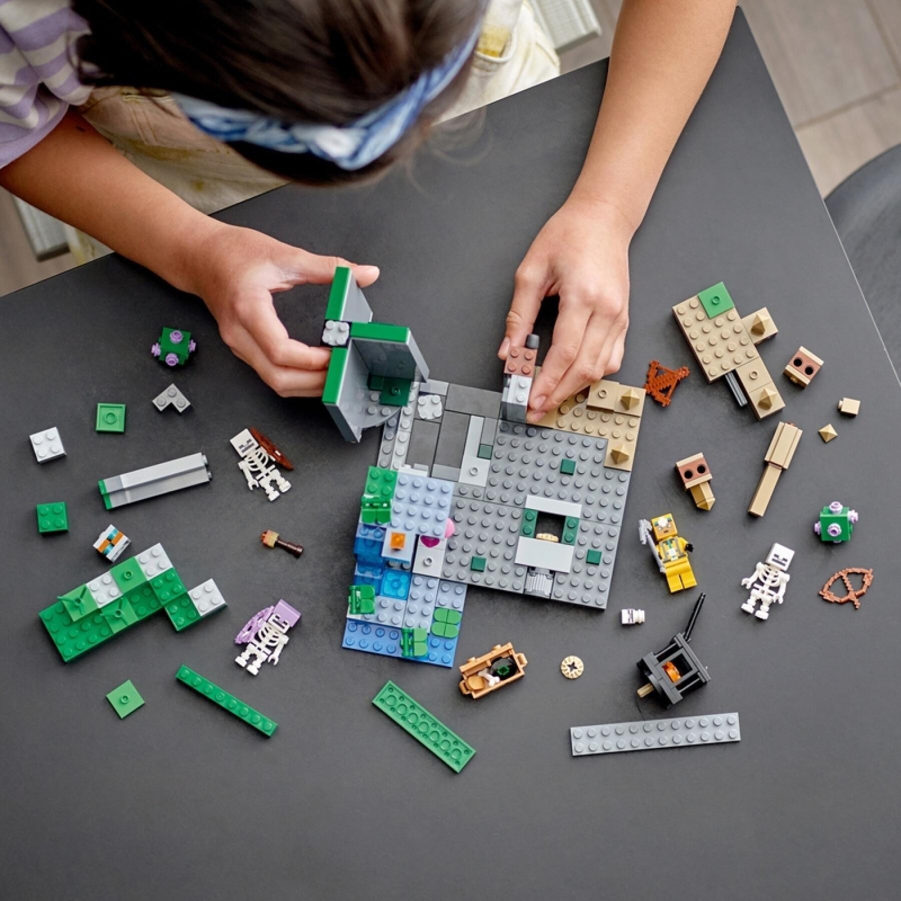 Juegos de construcción de mazmorras de esqueletos Lego Minecraft
