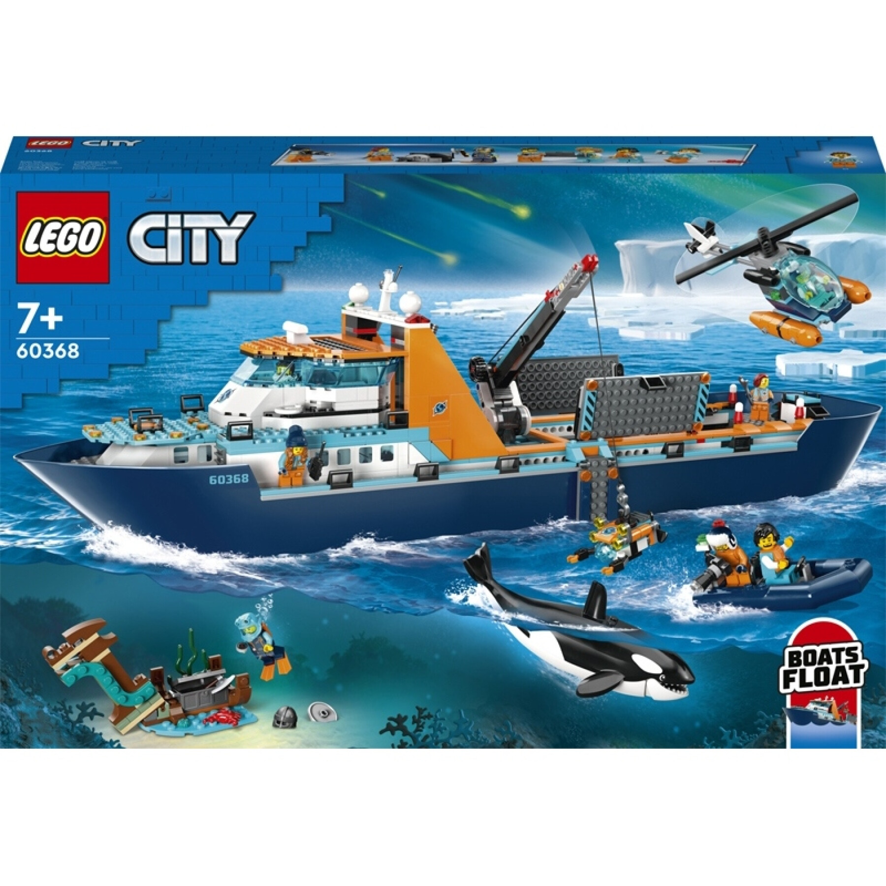 Juegos de construcción de barcos de exploración ártica Lego City