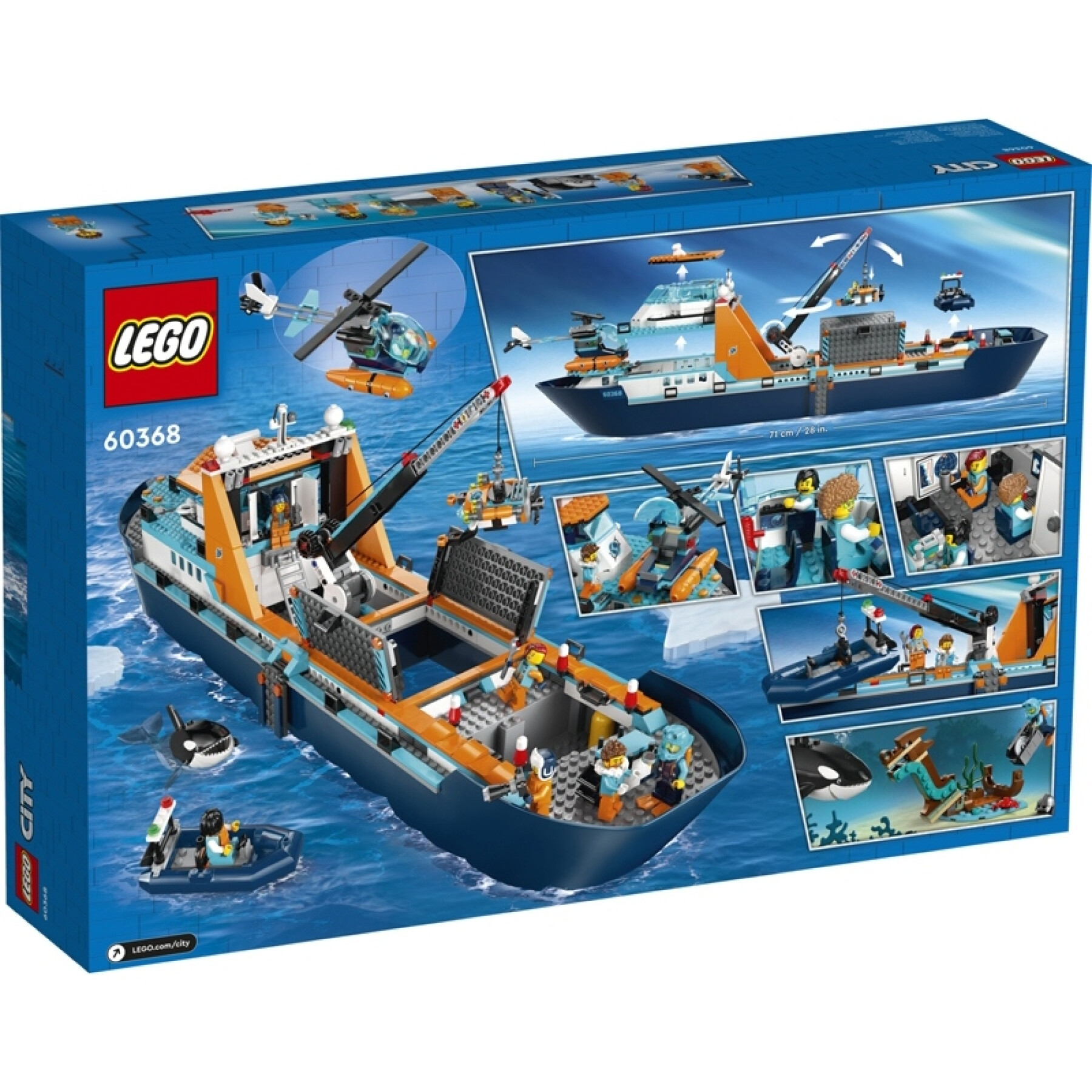 Juegos de construcción de barcos de exploración ártica Lego City