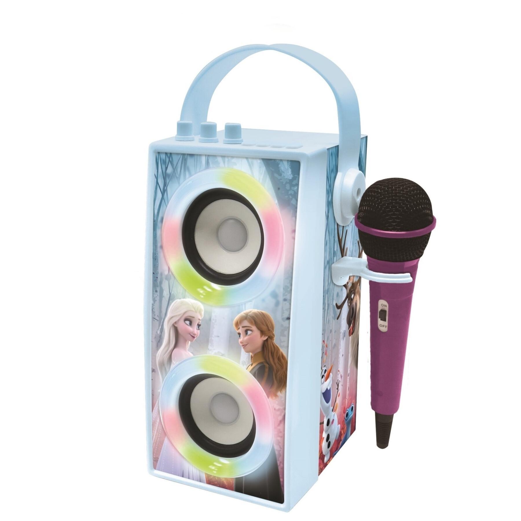Moderno altavoz portátil bluetooth® Snow Queen + micrófono y efectos luminosos Lexibook