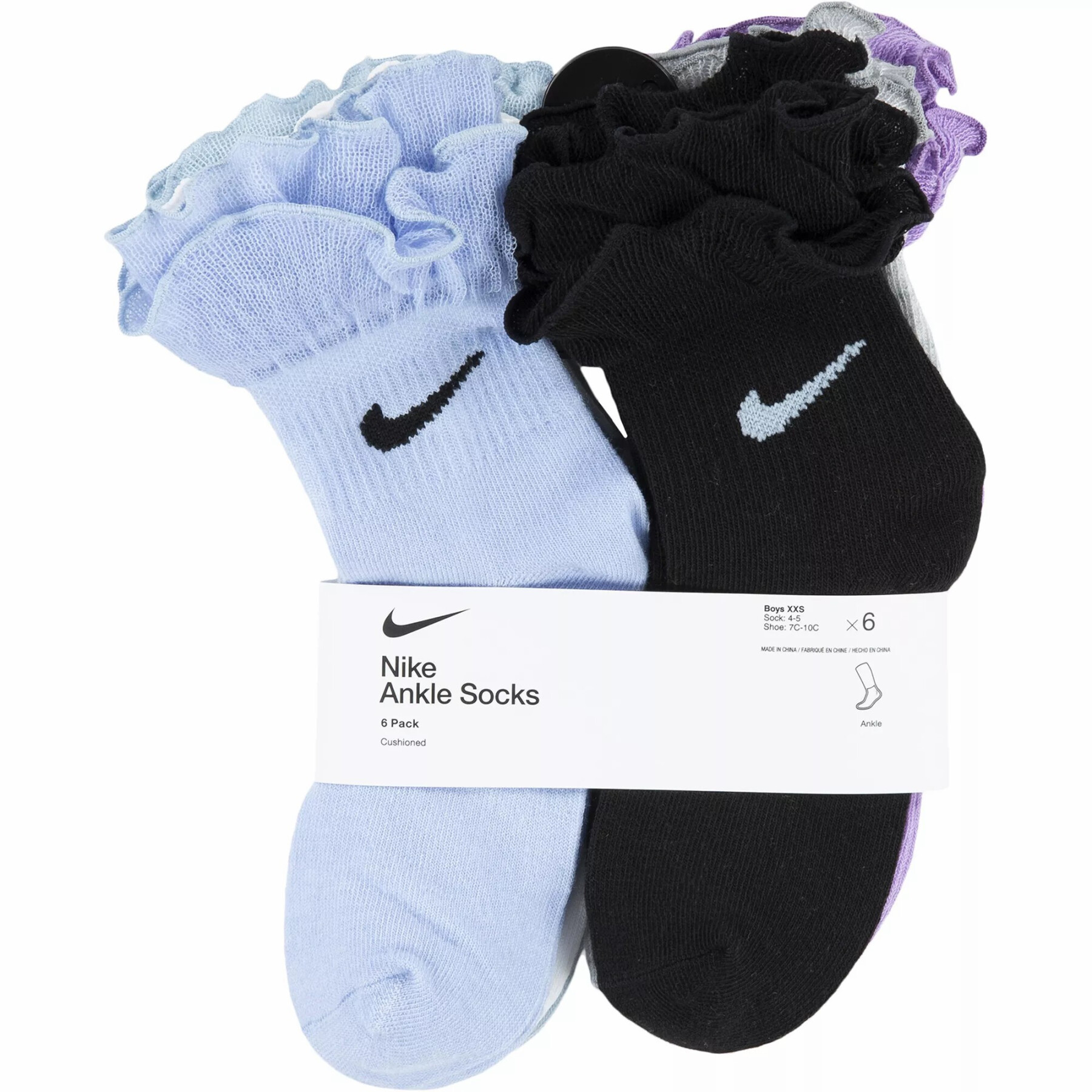 Lote de 6 pares de calcetines para niña Nike Ruffle