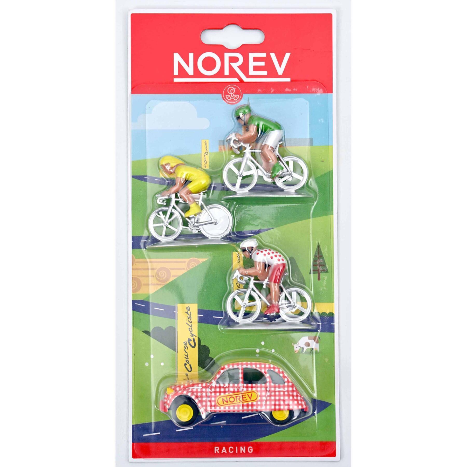Coche juegos vehículo 2cv citroën 3 ciclistas Norev