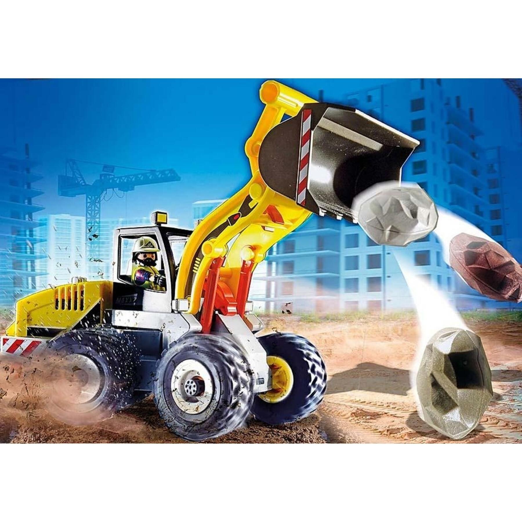 Excavadora coche ciudad acción Playmobil