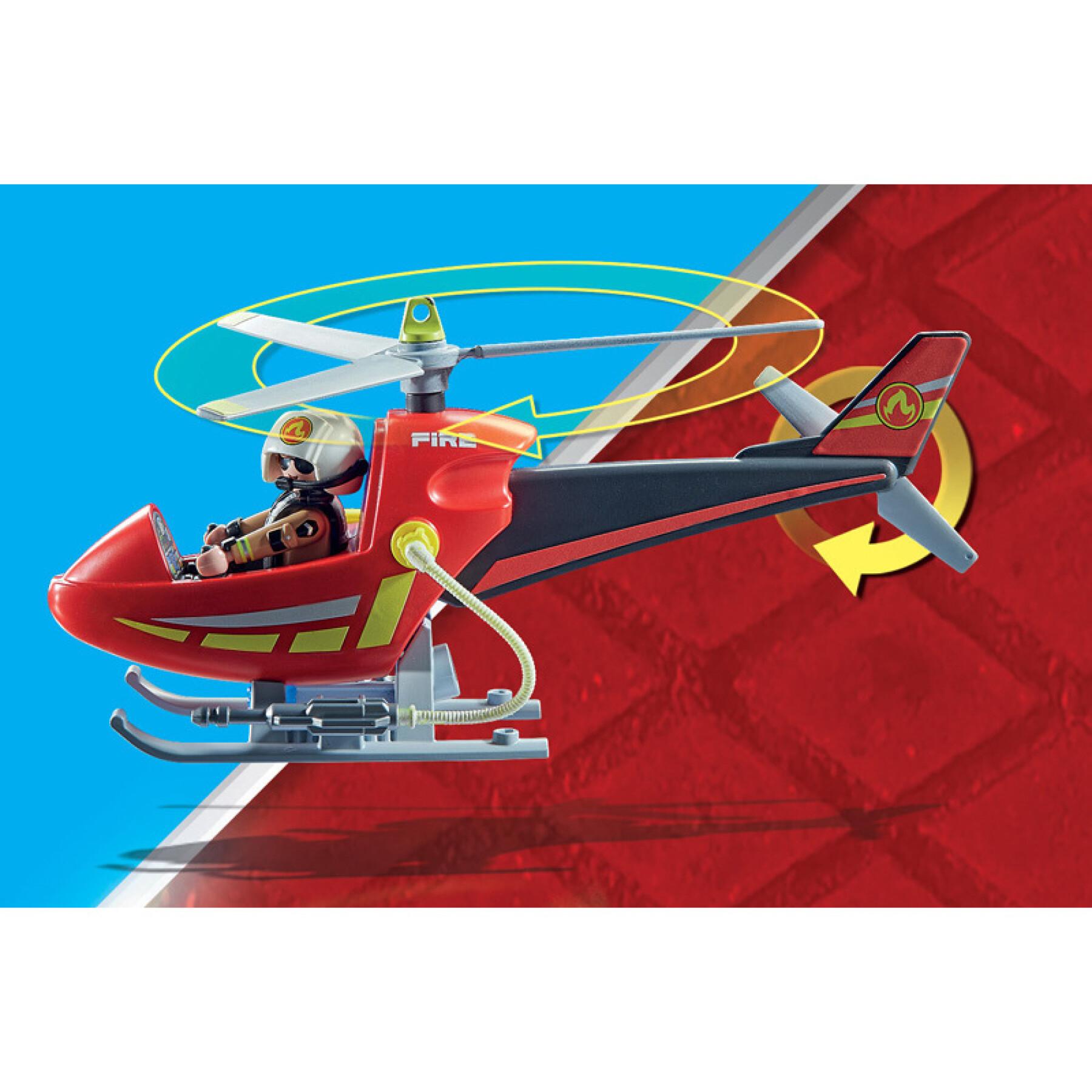 Juegos de acción con helicópteros de bomberos Playmobil