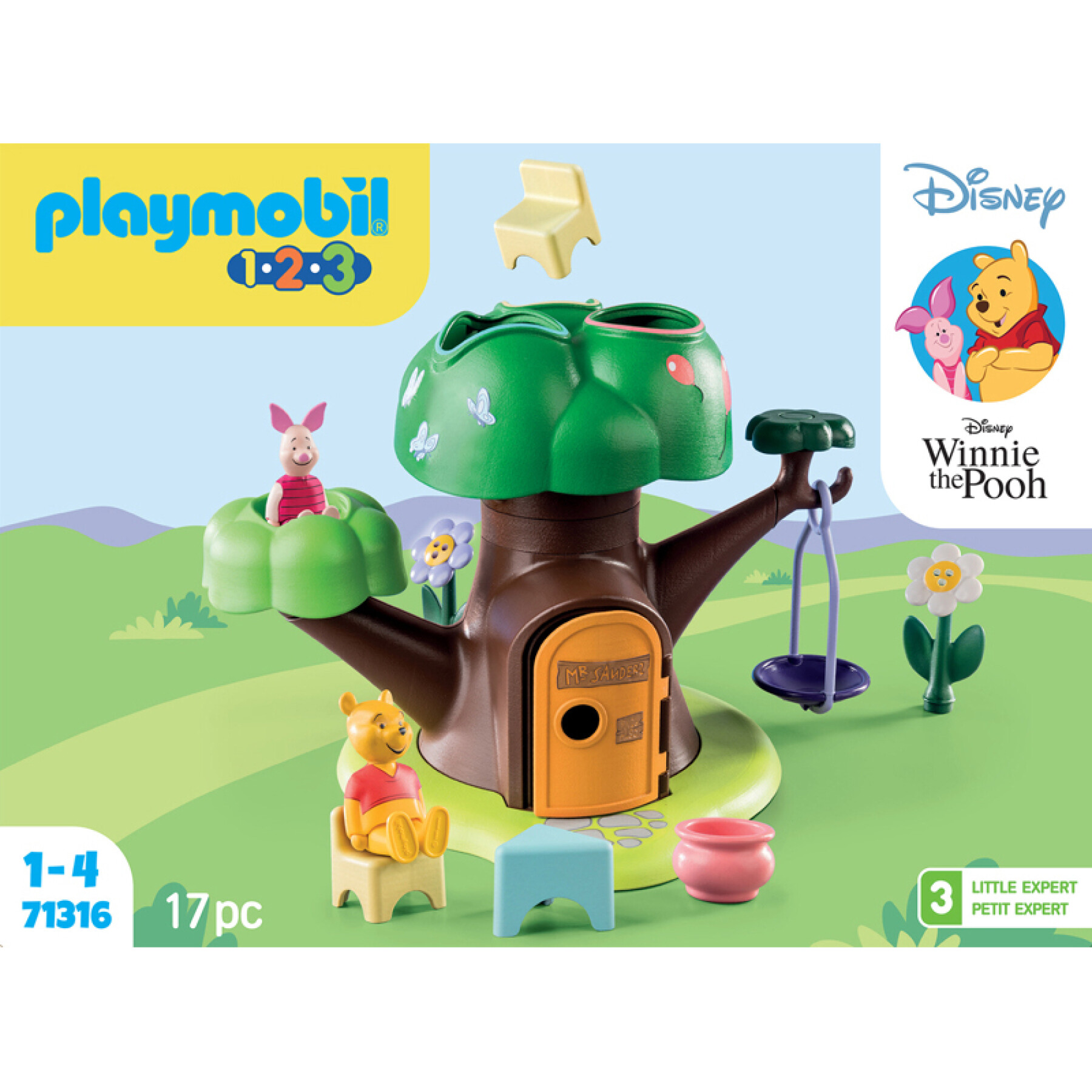 Juego de construcción Winnie the Pooh con cabaña de cerdito Playmobil 123