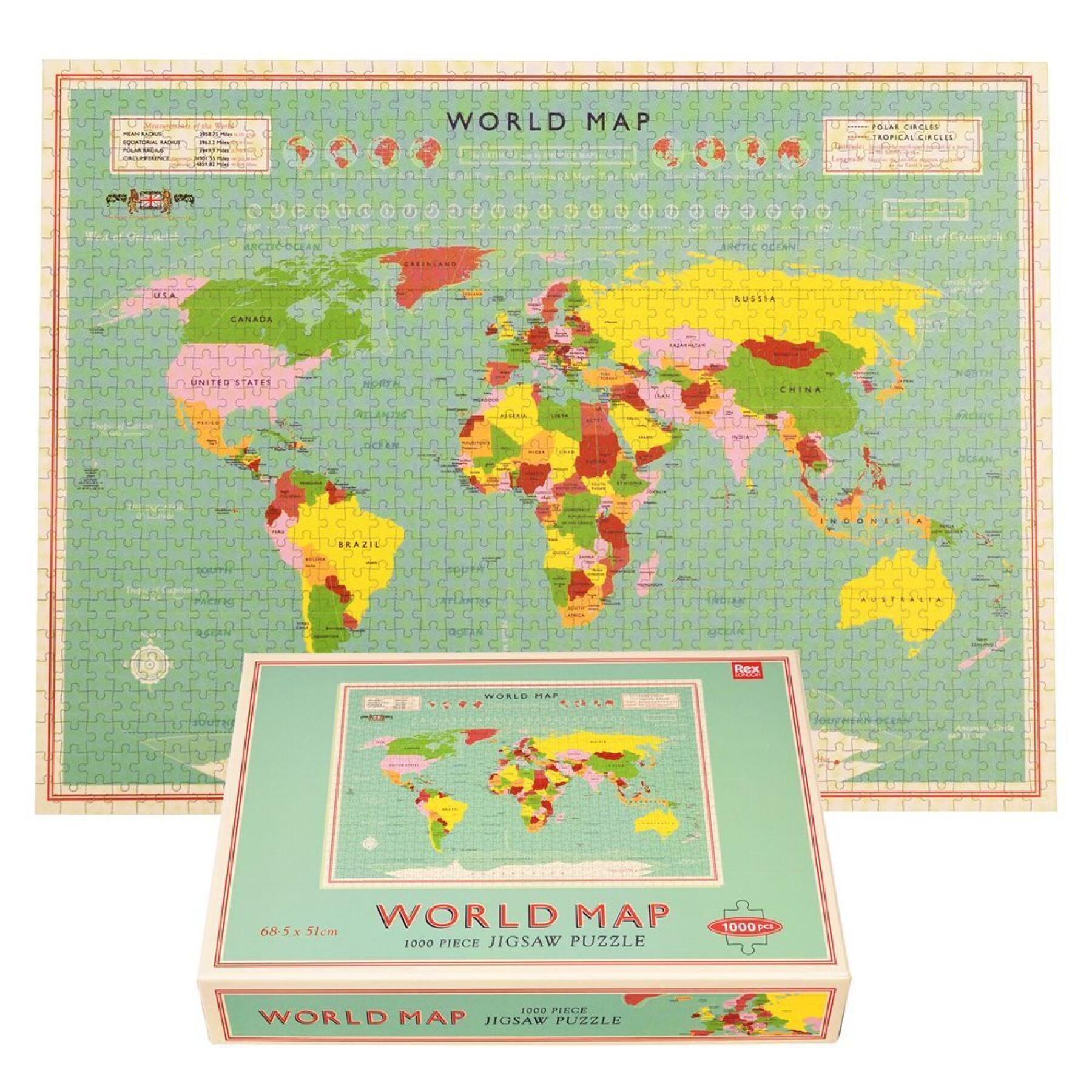 Puzzle de 1000 piezas Rex London World Map
