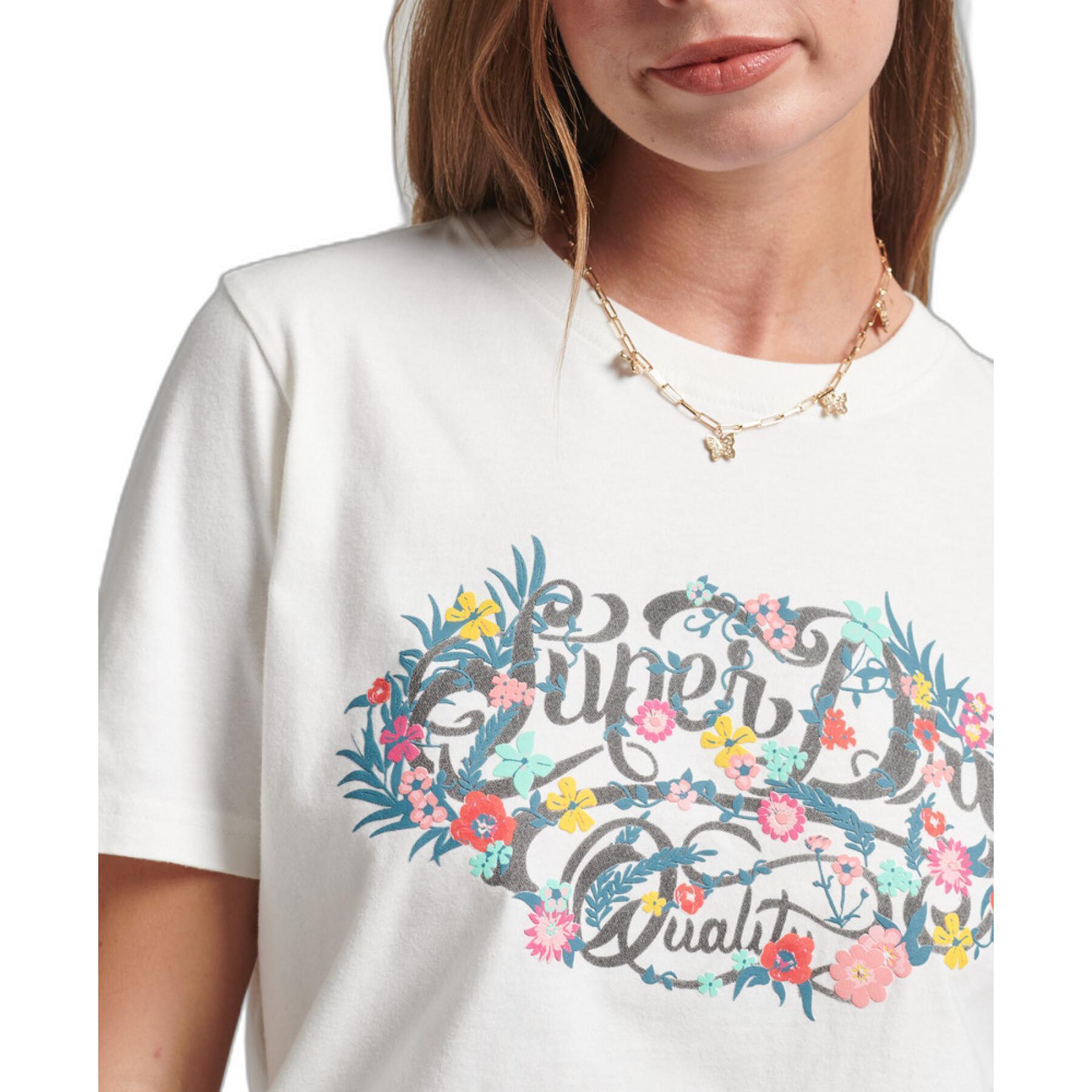 Camiseta floral con nombre de niña Superdry
