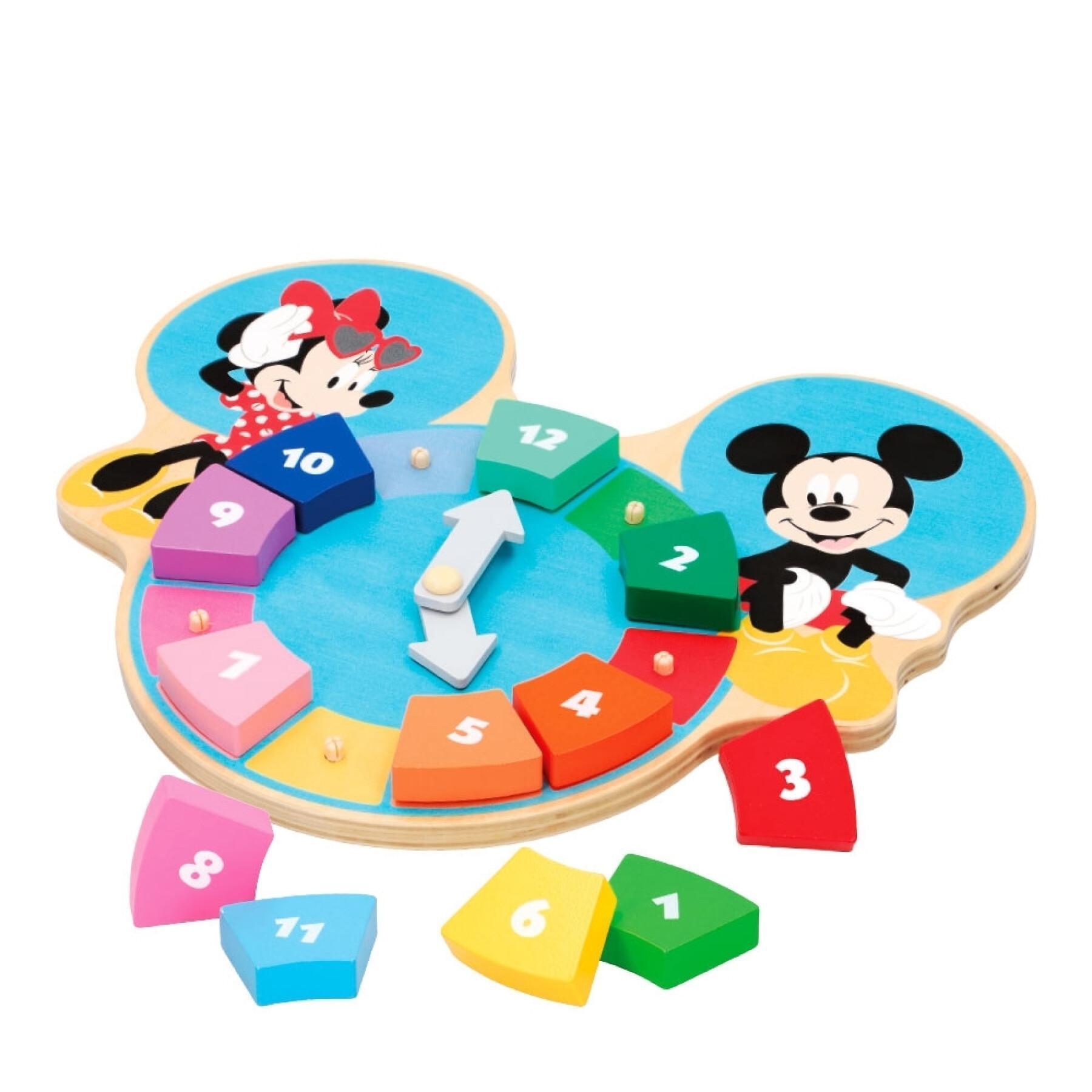 Reloj puzzle de madera Woomax Mickey Mouse Eco