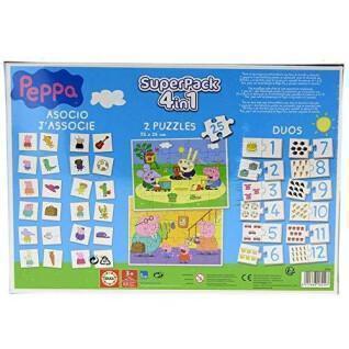 Set de 4 juegos educativos Peppa Pig SúperLot