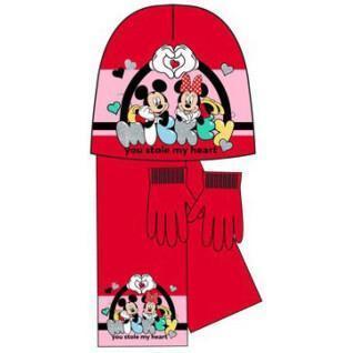 Conjunto de gorro, bufanda y guantes de lana para niños Disney