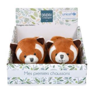 Zapatillas con sonajero Doudou & compagnie Unicef - Panda Roux