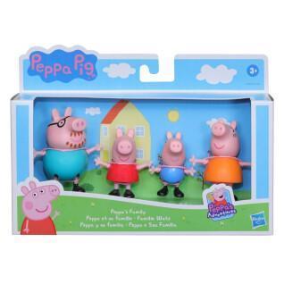 Set de 4 figuras de peppa y su familia Peppa Pig