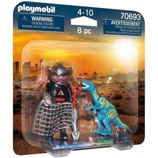 Figura dúo cazador furtivo Velociraptor Playmobil