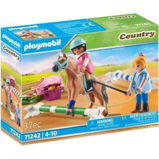 Figurita de caballo y jinete con instructor Playmobil