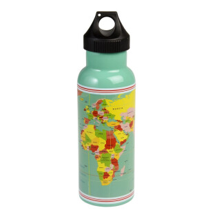 Botella de acero inoxidable para niños Rex London World Map