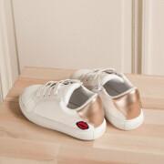 Zapatillas de deporte para chicas Bons Baisers de Paname Mini Simone-Metallic Rose Gold
