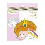 24 láminas para colorear y recortar para niñas Avenue Mandarine Graffy Pop Mask