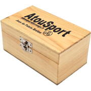 Caja de almacenamiento de juegos de habilidad con 12 barajas + 1 máster de hierro fundido AtouSport