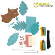 Caja creativa con 3 piezas de joyería de fieltro Avenue Mandarine