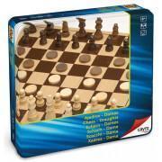 Juegos de ajedrez de madera en caja metálica Cayro