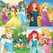 Estuche de 4 puzzles Disney Princess