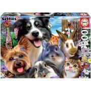 Puzzle de 500 piezas Educa Animales Amigos Del Patio