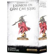 Figurita de 21 piezas Games Workshop Warhammer AoS - Gloomspite Gitz Loonboss sur Giant Cave Squig